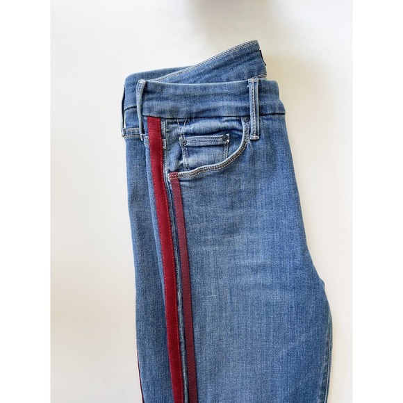 Mother The Looker Ankle Fray Keeping Love Alive Racer Jeans‎ Size 28 - Picture 3 of 7